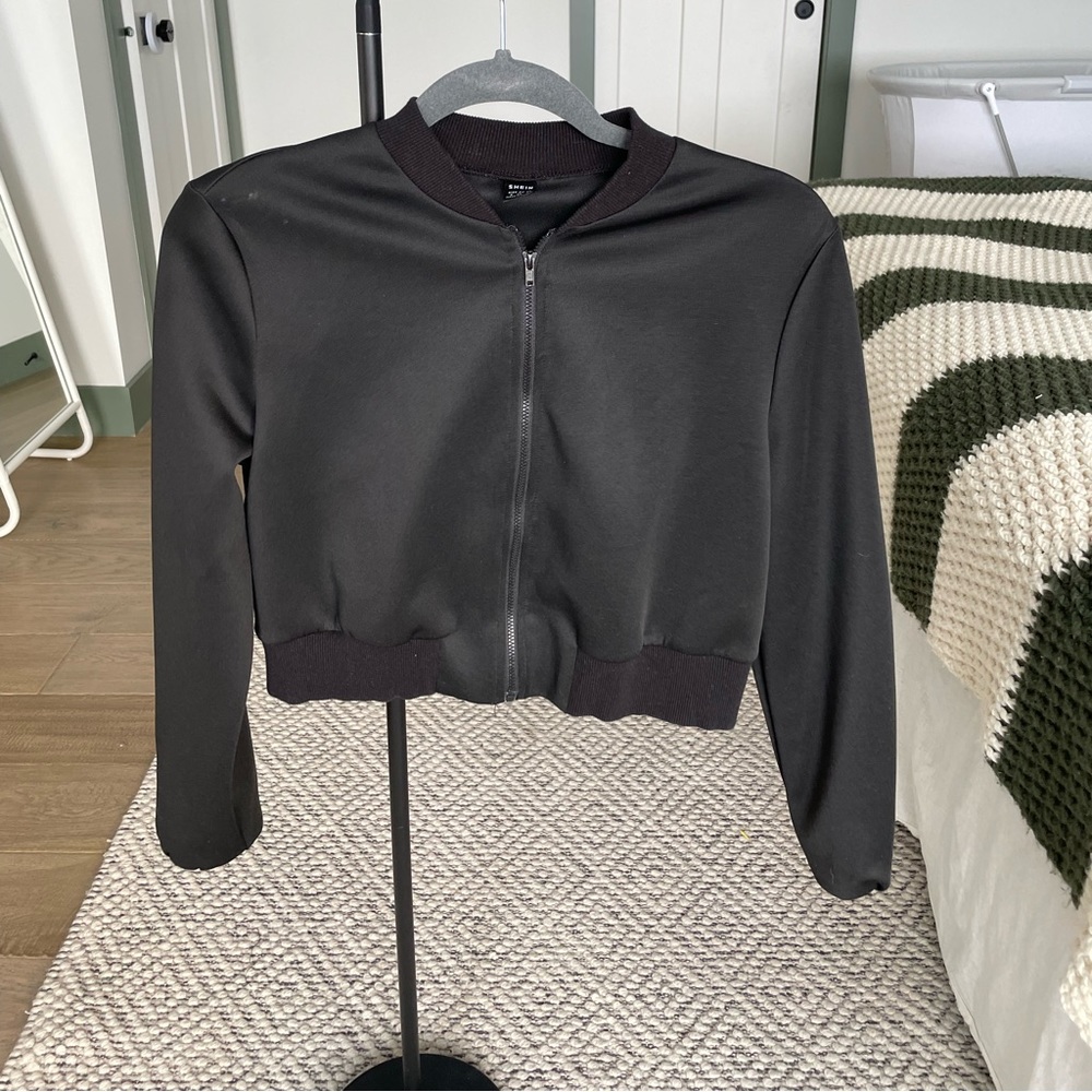Black bomber jacket